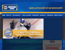 Tablet Screenshot of napaautocarenems.com